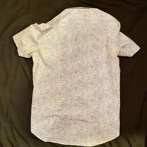 Paisley Print Short Sleeve Button Up by Construct - Picture 2 of 2